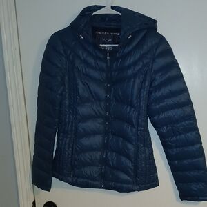 Andrew Marc Women's Navy Packable Lightweight Premium Down Puffer Coat Sz: S